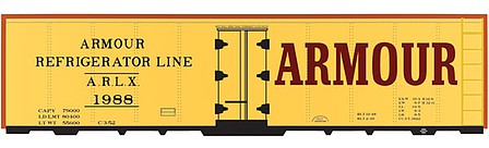 Tichy Trains 100666 HO Scale Railroad Decal Set 6-Pack -- Armour 40' Steel Ice Reefer