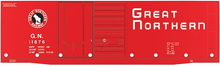 Tichy Trains 10087S S Scale Railroad Decal Set -- Great Northern 40' Double-Door Boxcar (red, Empire Lettering, Rocky Silhouet