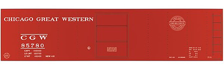 Tichy Trains 10095N6 N Scale Railroad Decal Set 6-Pack -- Chicago Great Western 40' Single-Door Boxcar (Corn Belt Logo)