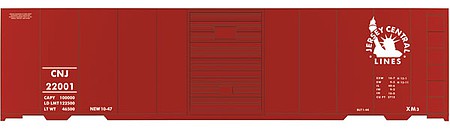 Tichy Trains 10107 HO Scale Railroad Decal Set -- Central Railroad of New Jersey 40' Door Steel Boxcar (1953)