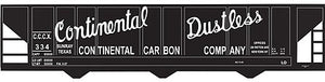 Tichy Trains 10124 HO Scale Railroad Decal Set -- Continental Carbon Co. Covered Hopper (Script Lettering)