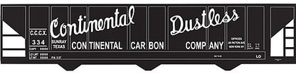 Tichy Trains 10124 HO Scale Railroad Decal Set -- Continental Carbon Co. Covered Hopper (Script Lettering)