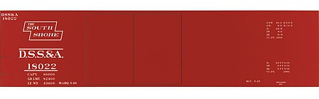 Tichy Trains 10136N HO Scale Railroad Decal Set -- Duluth, South Shore & Atlantic 40' Double-Door Steel Boxcar