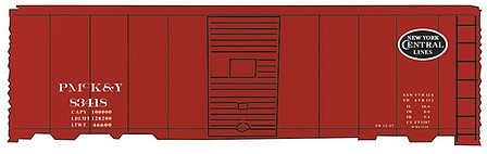 Tichy Trains 10146N HO Scale Railroad Decal Set -- Pittsburgh & Lake Erie/PMcK&Y 40' Rebuilt USRA Steel Boxcar (NYC System Logo)