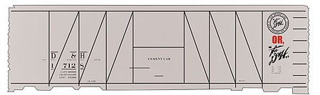 Tichy Trains 10148N HO Scale Railroad Decal Set -- Delaware & Hudson Cement Boxcar (Gray Car)