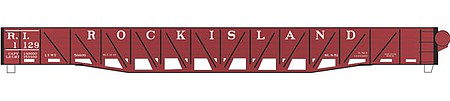 Tichy Trains 10155 HO Scale Railroad Decal Set -- Rock Island 53' War Emergency Gondola (6 Sets)