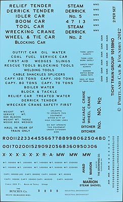 Tichy Trains 10159 HO Scale Railroad Decal Set -- Railroad Gothic Wreck Train Lettering (black)