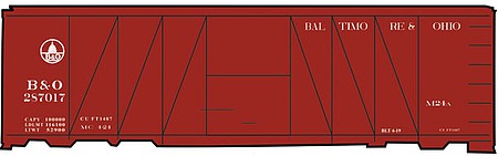Tichy Trains 10161 HO Scale Railroad Decal Set -- Baltimore & Ohio Cement-Service USRA 40' Boxcar (Boxcar Red Car)