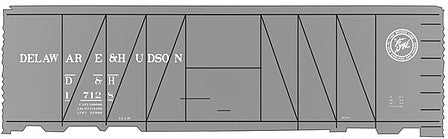 Tichy Trains 10165N N Scale Railroad Decal Set -- Delaware & Hudson USRA 40' Single-Sheathed Boxcar (Gray Car)