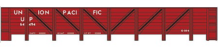 Tichy Trains 10174 HO Scale Railroad Decal Set -- Union Pacific GS Wood Gondola
