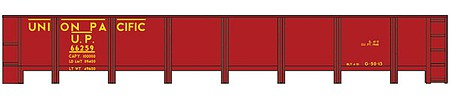 Tichy Trains 10182 HO Scale Railroad Decal Set -- Union Pacific GS Wood Gondola (Yellow Lettering)