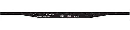 Tichy Trains 10196N N Scale Railroad Decal Set -- Atlantic Coast Line 53'6" GSC Flatcar