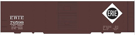 Tichy Trains 10208N N Scale Railroad Decal Set -- Erie 40' Steel Boxcar (Large Diamond Logo)