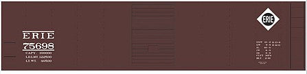 Tichy Trains 10209S S Scale Railroad Decal Set -- Erie 40' Steel Boxcar (Small Diamond Logo Mid Placement)