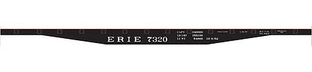 Tichy Trains 10210O O Scale Railroad Decal Set -- Erie 50' Steel Flatcar (black Car)