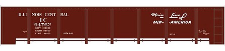 Tichy Trains 10225N N Scale Railroad Decal Set -- Illinois Central 41' Steel Gondola (Boxcar Red, Mainline Mid of America Logo