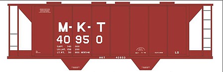 Tichy Trains 10258N N Scale Railroad Decal Set -- Missouri-Kansas-Texas 2-Bay Covered Hopper (Boxcar Red Car)