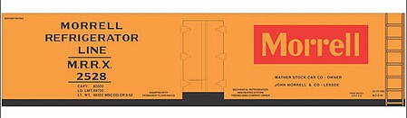 Tichy Trains 10264N N Scale Railroad Decal Set -- Morrell 40' Wood Reefer