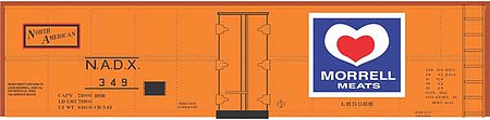 Tichy Trains 10265 HO Scale Railroad Decal Set -- Morrell 40' Wood Reefer (Heart Logo)