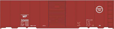 Tichy Trains 10266 HO Scale Railroad Decal Set -- Missouri Pacific 40' Steel Boxcar (Boxcar Red Car)