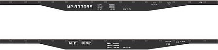 Tichy Trains 10267 HO Scale Railroad Decal Set -- Missouri Pacific 50' Steel Flatcar (black Car)