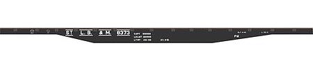 Tichy Trains 10270 HO Scale Railroad Decal Set -- Missouri Pacific St. L. B. & M. 50' Steel Flatcar (black Car)