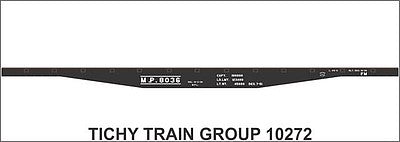 Tichy Trains 10272 HO Scale Railroad Decal Set -- Missouri Pacific 45' Steel Flatcar (black car)