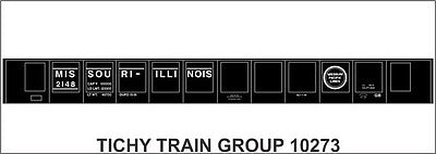 Tichy Trains 10273 HO Scale Railroad Decal Set -- Missouri-Illinois MP 45' Steel Gondola (black Car)