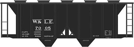 Tichy Trains 10303 HO Scale Railroad Decal Set -- Wheeling & Lake Erie Covered Hopper