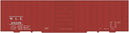 Tichy Trains 10304 HO Scale Railroad Decal Set -- Wheeling & Lake Erie 40' Steel Boxcar