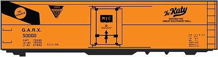Tichy Trains 10308 HO Scale Railroad Decal Set -- Missouri-Kansas-Texas GARX 40' Wood Reefer (Katy Logo)
