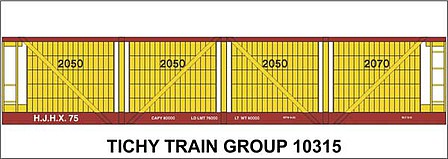 Tichy Trains 10315N HO Scale Railroad Decal Set -- H J Heinz 1913 4-Vat Wood Pickle Car