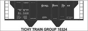 Tichy Trains 10324 HO Scale Railroad Decal Set -- Nickel Plate Road 2-Bay Covered Hopper