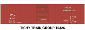 Tichy Trains 10326N N Scale Railroad Decal Set -- Wellsville, Addison & Galeton 40' Steel Boxcar