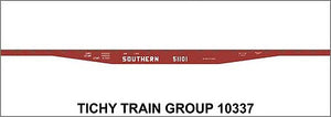 Tichy Trains 10337 HO Scale Railroad Decal Set -- Southern Railway 53'6" Steel Flatcar