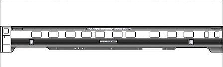 Tichy Trains 10404 HO Scale Railroad Decal Set -- Bangor & Aroostook Passenger Cars (Lettering for 4 Cars)