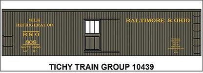Tichy Trains 10439 HO Scale Railroad Decal Set -- Baltimore & Ohio Milk Refrigerator Car 2