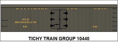 Tichy Trains 10440N N Scale Railroad Decal Set -- Baltimore & Ohio Milk Refrigerator Car 3