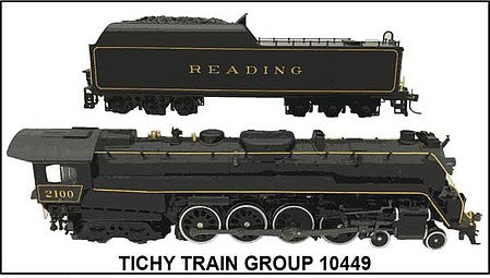 Tichy Trains 10449 HO Scale Railroad Decal Set -- Reading T-1 4-8-4 Steam Locomotive