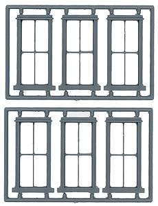 Tichy Trains 2014 O Scale Windows - Double-Hung pkg(6) -- 2/2, Scale 28 x 70" 71.1 x 178cm