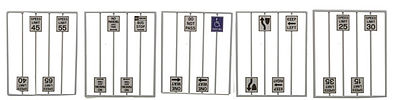 Tichy Trains 2069 O Scale Assorted Road Signs -- 20 Different Signs, 40 Pieces Total