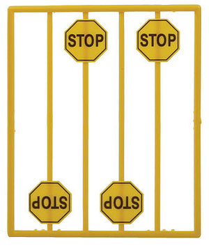 Tichy Trains 2071 O Scale Yellow Stop Signs -- pkg(8)