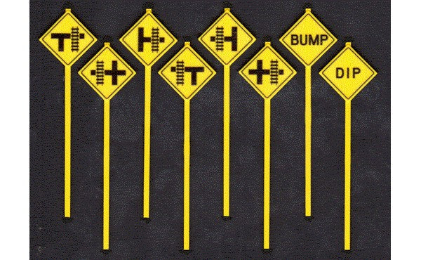 Tichy Trains 2075 O Highway Grade Crossing Warning Signs (8) (D)