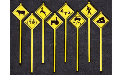 Tichy Trains 2076 O Scale Picture Warning Signs -- pkg(8)