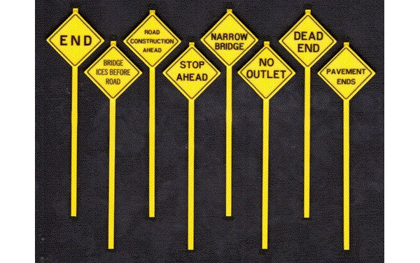 Tichy Trains 2077 O Written Warning Signs (8) (D)
