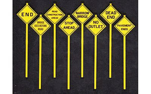Tichy Trains 2077 O Scale Written Warning Signs -- pkg(8)