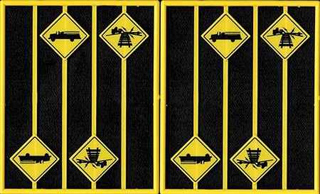 Tichy Trains 2084 O Scale Firehouse and Low Vehicle Warning Signs -- 8 Signs, 4 Each of 2 Styles