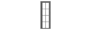 Tichy Trains 2085 O Scale 4 Over 4 Double-Hung Window with Precut Glazing -- 24 x 82" pkg(6)