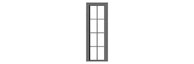 Tichy Trains 2085 O Scale 4 Over 4 Double-Hung Window with Precut Glazing -- 24 x 82" pkg(6)