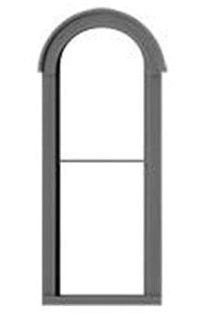 Tichy Trains 2087 O Scale 1 Over 1 Round-Top Window with Precut Glazing -- 24 x 72" pkg(6)